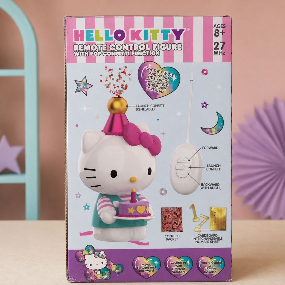 Hello Kitty Remote Control Figure with Pop Confetti Function – New - Picture 3 of 5